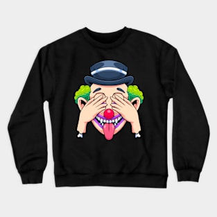 peek a boo clown Crewneck Sweatshirt